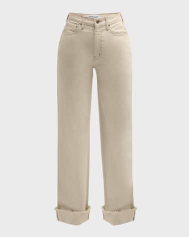 Derek Lam 10 Crosby Koren Cuffed Straight-Leg Jeans