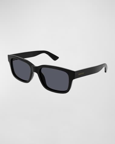 Gucci Men's Rectangle Plastic Sunglasses