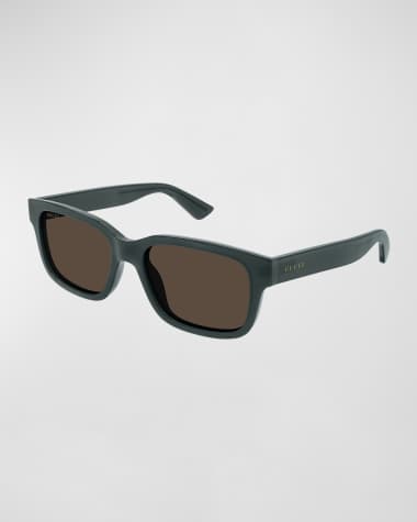 Gucci Men's Rectangle Plastic Sunglasses
