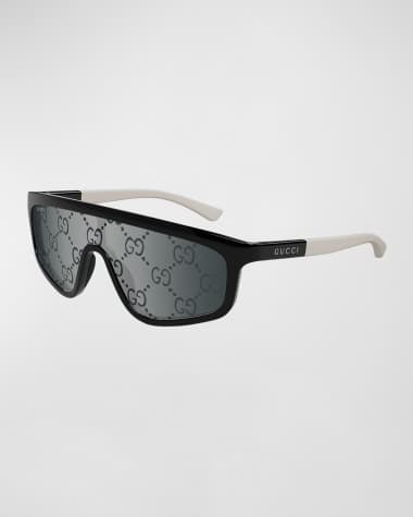 Gucci Men's GG Monogram Shield Sunglasses