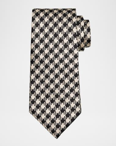 TOM FORD Men's Houndstooth Silk Tie