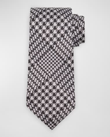 TOM FORD Men's Houndstooth Silk Tie