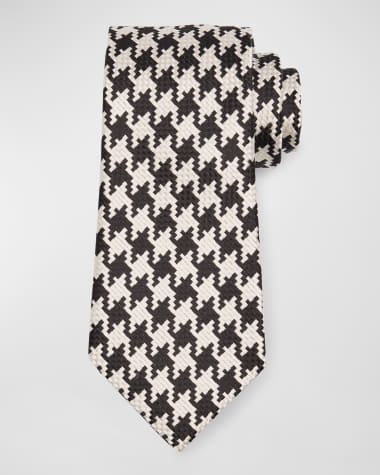 TOM FORD Men's Houndstooth Silk Tie