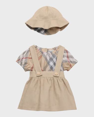 Burberry Girl's Sofia Check-Print Three-Piece Set, Size 3M-12M