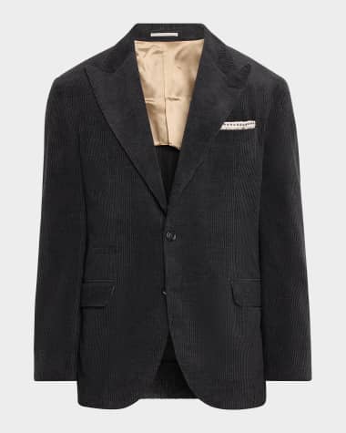 Brunello Cucinelli Men's Cashmere-Cotton Corduroy Sport Coat
