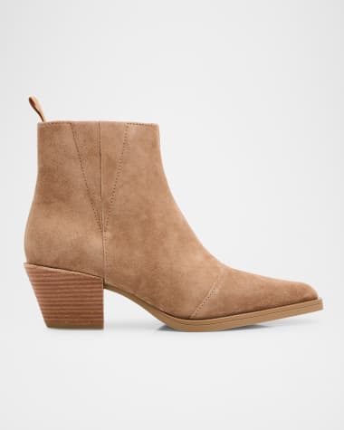 Rag & Bone Dart Suede Pull-On Ankle Booties