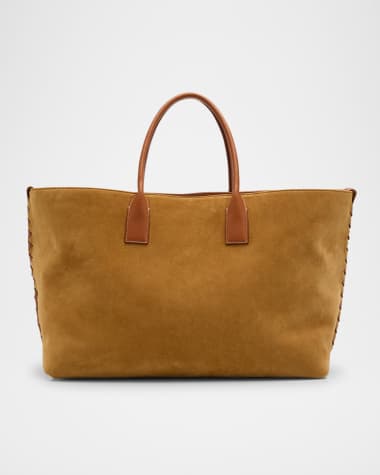 Bottega Veneta Cabat Large Suede Shoulder Bag
