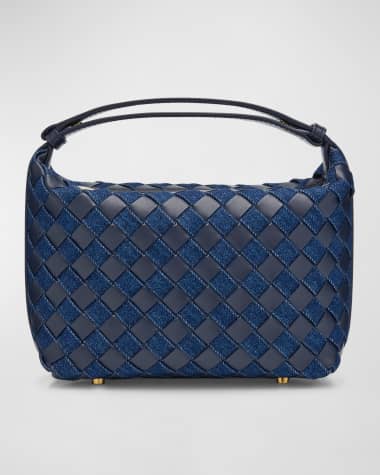 Bottega Veneta Mini Wallace Denim Top-Handle Bag