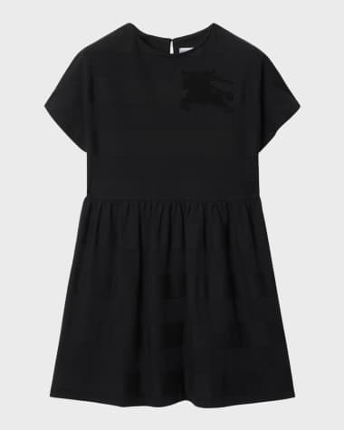 Burberry Girl's Rhonda Jersey Dress W/ Equestrian Knight Design, Size 3-14