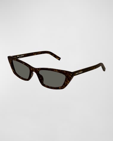 Saint Laurent Sleek Acetate Cat-Eye Sunglasses