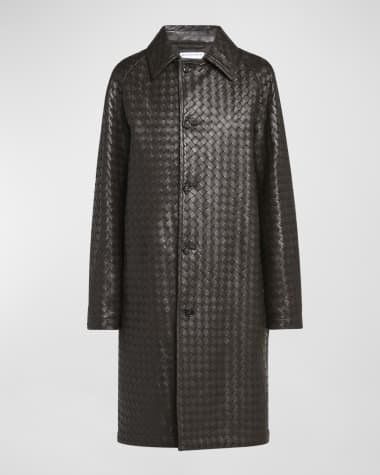 Bottega Veneta Intrecciato Leather Coat