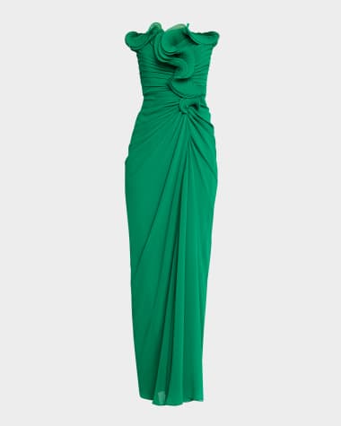 Neiman marcus green dress outlet
