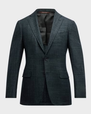 Canali Men's Prince of Wales Sport Coat