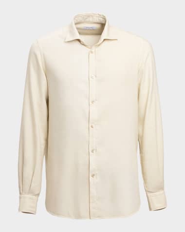 Boglioli Men's Garment-Dyed Sport Shirt