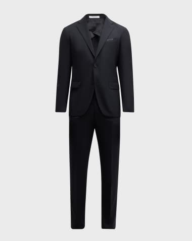 Boglioli Men's Solid Wool Suit