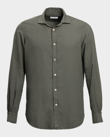 Boglioli Men's Garment-Dyed Sport Shirt