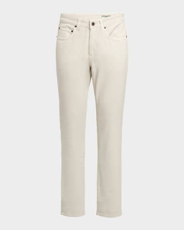 Boglioli Men's Washed Cotton 5-Pocket Pants