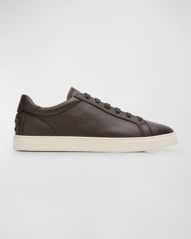 Tod's Men's Grained Leather Low-Top Sneakers