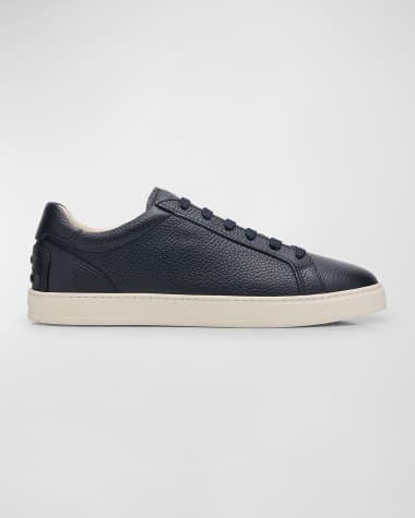 Tod's Men's Grained Leather Low-Top Sneakers