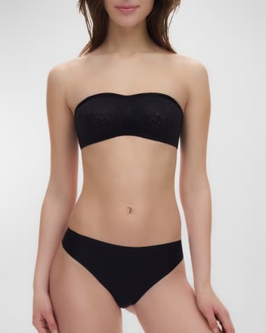 V-Neck Hardware One-Piece Swimsuit