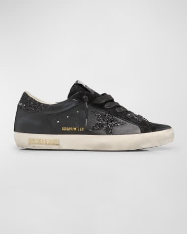 Golden Goose Super Star Glitter Leather Sneakers