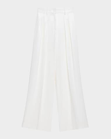 Michael Kors Collection Pleated Sequin Wide-Leg Slouch Trousers