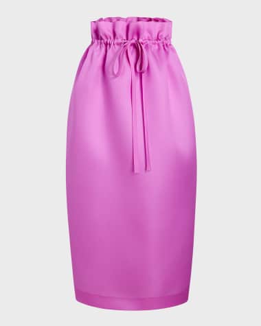 Khaite Ember Drawstring Midi Skirt