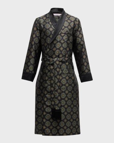 Derek Rose Men's Verona Silk Jacquard Robe
