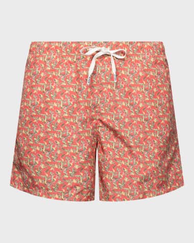Eton Men's Banana-Print Swim Trunks