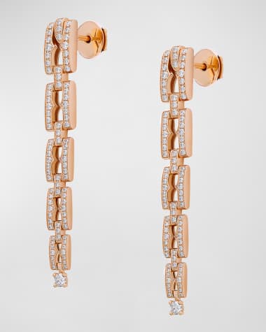 BVLGARI B.Zero1 18k Link Earrings in Rose Gold