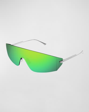 Bottega Veneta Rimless Metal Shield Sunglasses