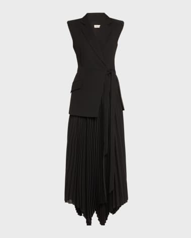 SIMKHAI Helena Combo Blazer Sleeveless Midi Dress