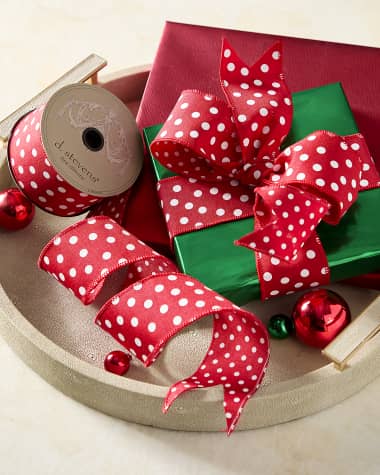 D. Stevens Polka Dot Ribbon, 2.5" x 10 Yards