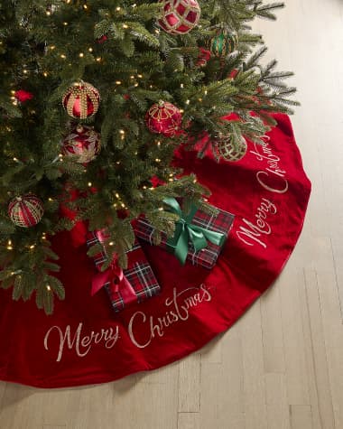 D. Stevens 64" Merry Christmas Tree Skirt