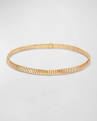 BVLGARI 18K Yellow Gold Tubogas Choker Necklace