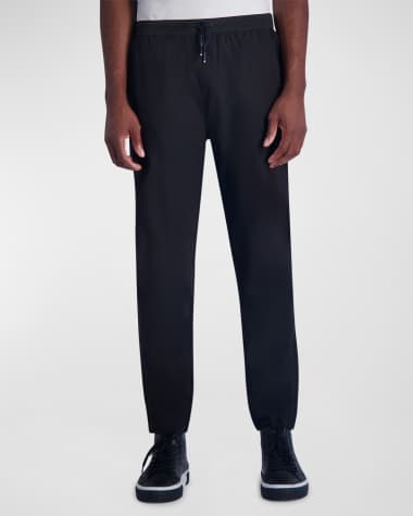 Karl Lagerfeld Paris Men's Mesh-Trim Track Pants