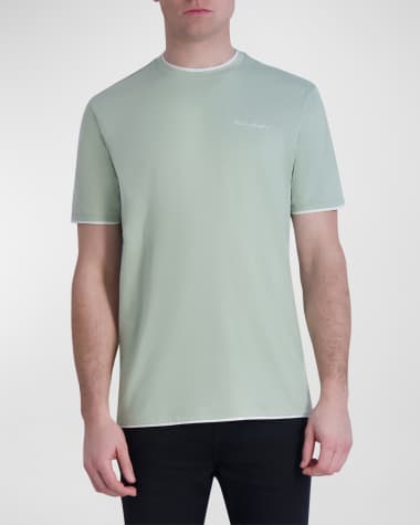 Karl Lagerfeld Paris Men's Double-Hem Logo T-Shirt