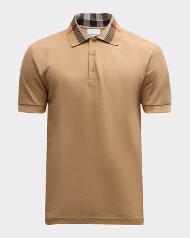 Burberry Men's Cody Check-Collar Polo Shirt