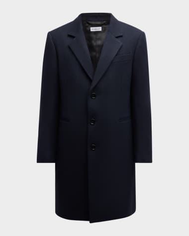 Burberry Men's Solid Wool Topcoat