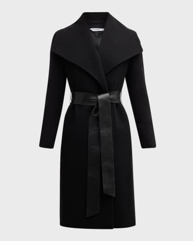 Fleurette Wynn Belted Wrap Wool Coat