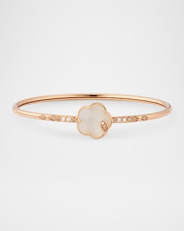 Pasquale Bruni Ton Joli 18K Rose Gold Diamond Bracelet with Moonstone and Mother-of-Pearl