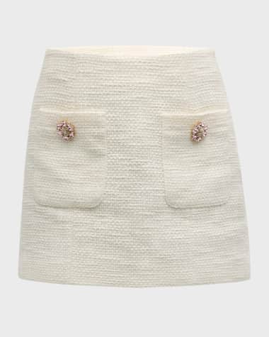 Cinq a Sept Randi Cotton Bouclé Mini Skirt