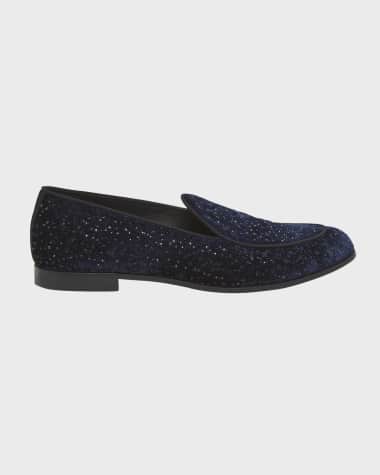 Giorgio Armani Men's Velvet and Crystal Venetian Loafers