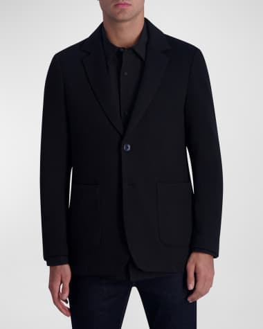 Karl Lagerfeld Paris Men's Monogram Jacquard Blazer