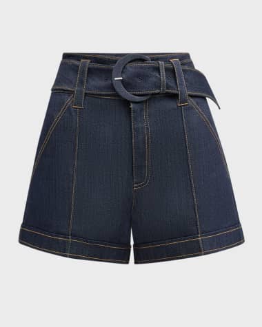 Cinq a Sept Aldi Belted Denim Shorts
