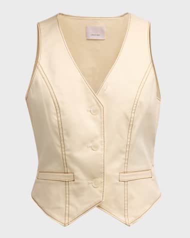 Cinq a Sept Lio Button-Front Vest