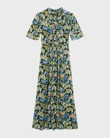 LK Bennett Thelma Floral-Print Woven Viscose Maxi Dress