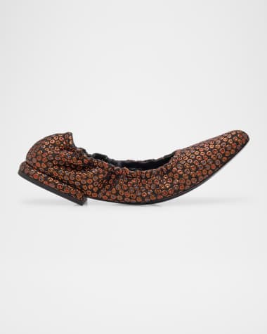 Dries Van Noten Fabric Multi Ballerina Flats