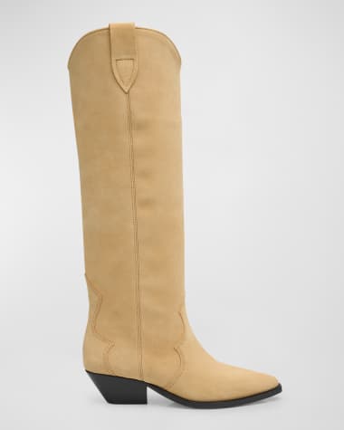 Isabel Marant Denvee Suede Tall Western Boots