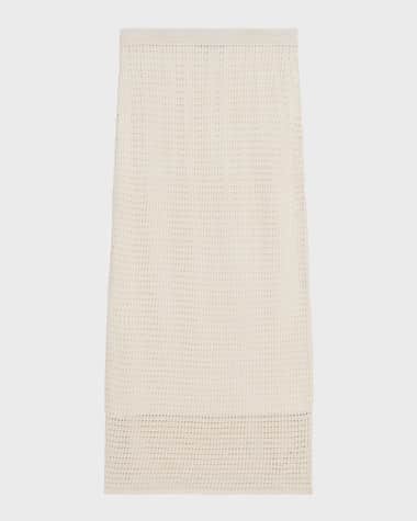 Theory Neo Harbor Chain Midi Mesh Skirt